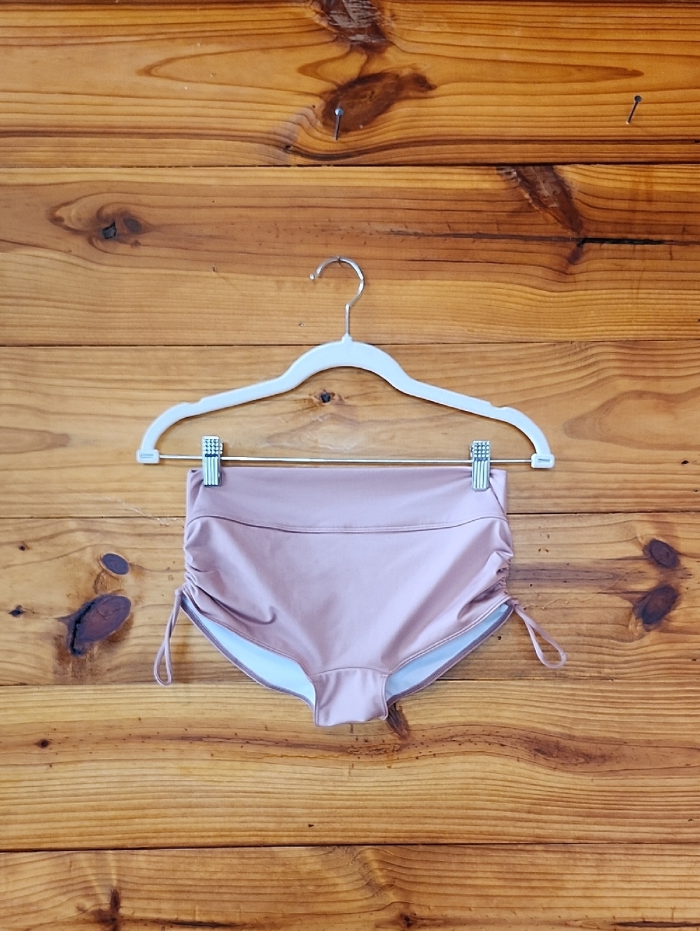 PINK Swim Shorts Athletic Shorts Pink Ruched SZ Medium